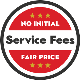 No Initial Fees Badge