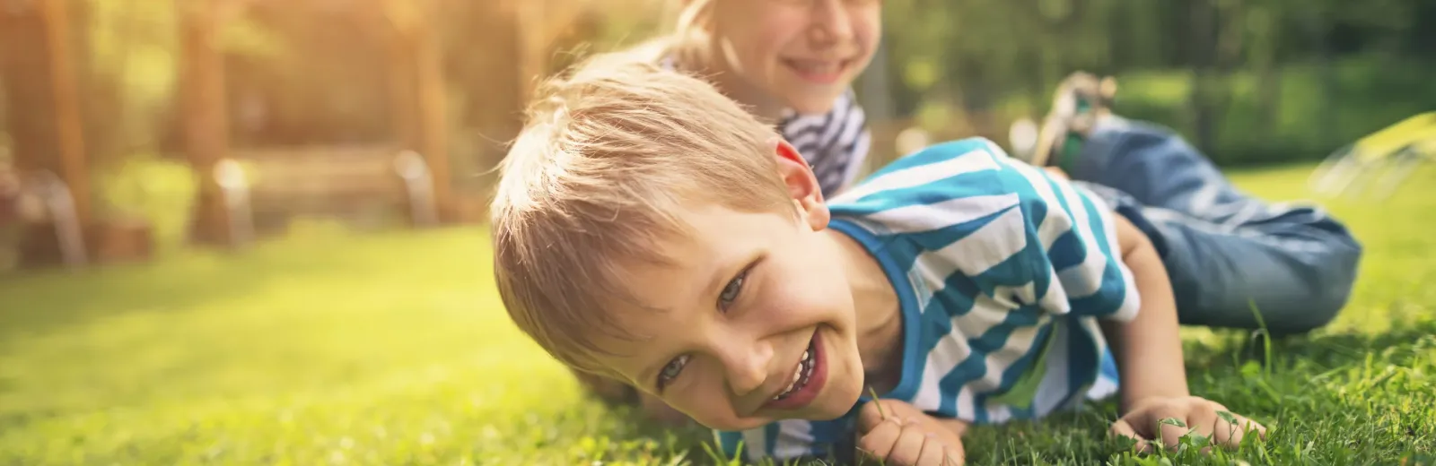 kid in lawn